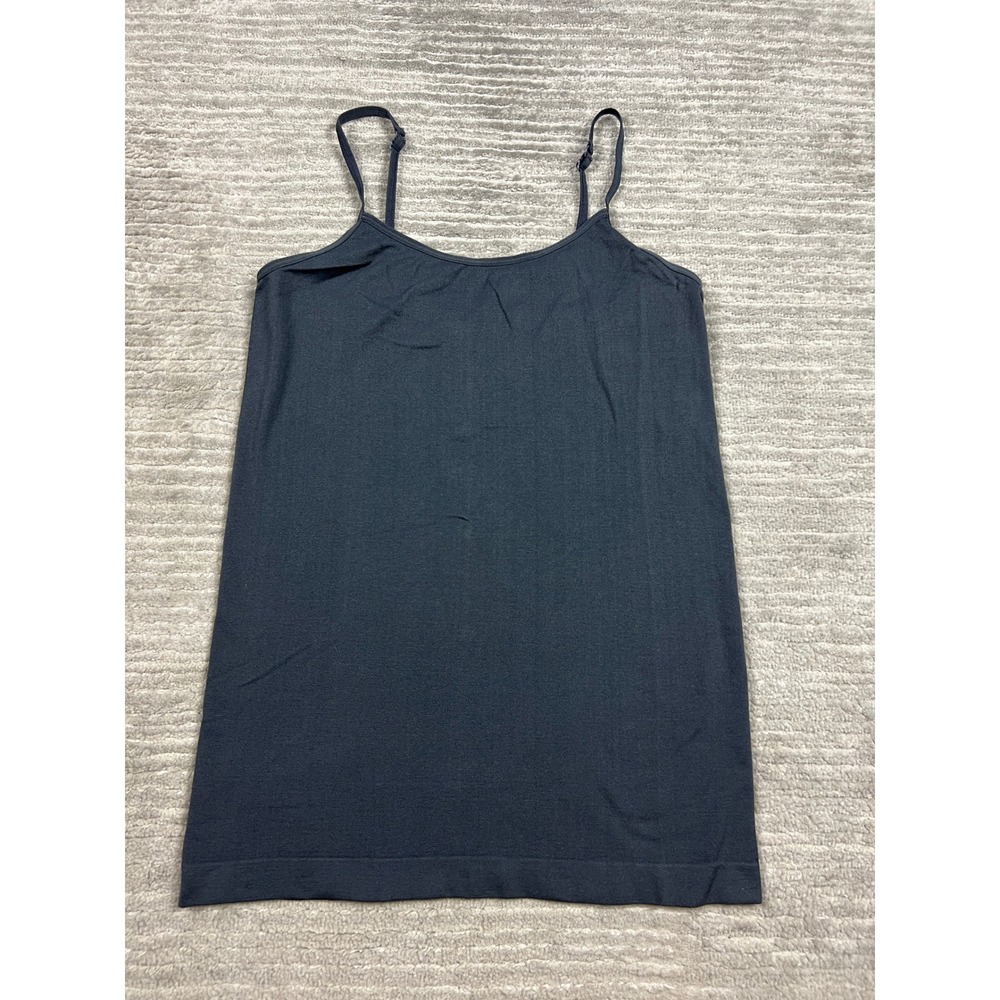 Bongo Camisole Womens Med Blue Seamless Adjustable Strap Stretch Scoop Neck Top